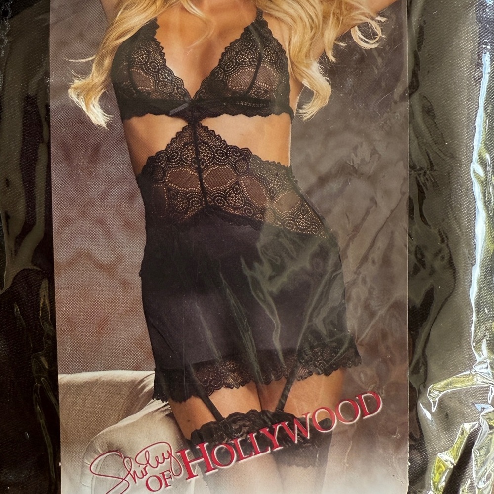Shirley of Hollywood Black Lace Chemise